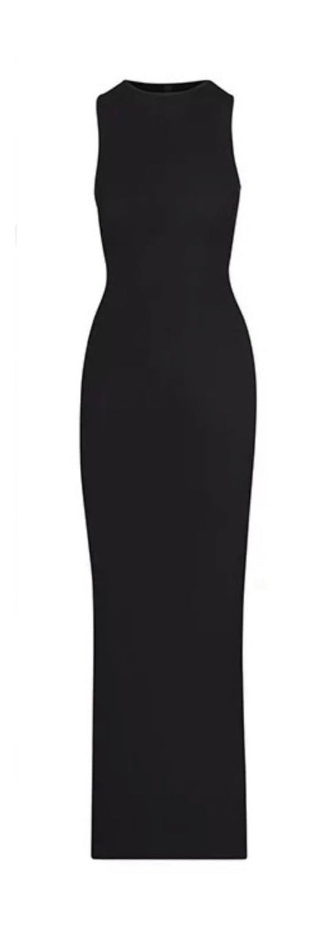 Ribbed Dress - Black